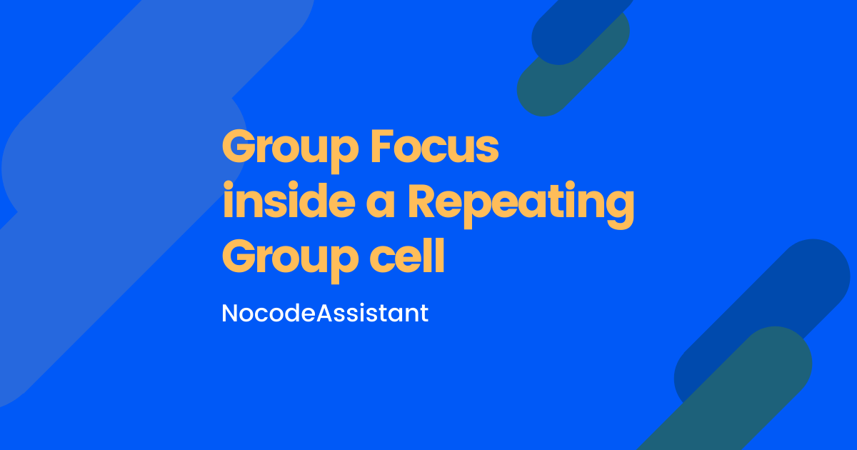 How to use a Group Focus inside a Repeating Group
