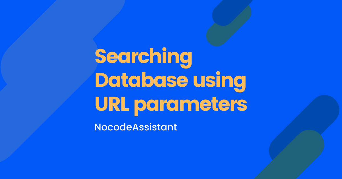 Searching databases using URL parameters in Bubble